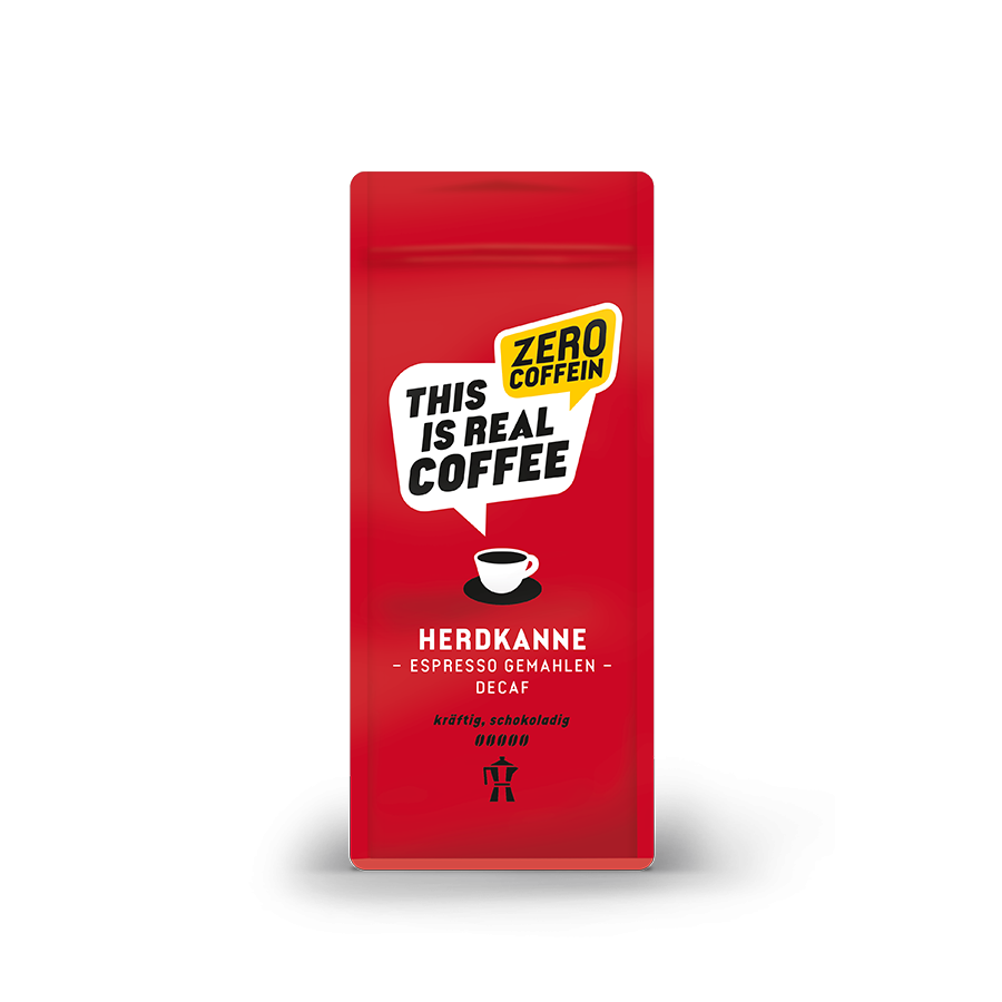 Stovetop pot - decaffeinated ground coffee